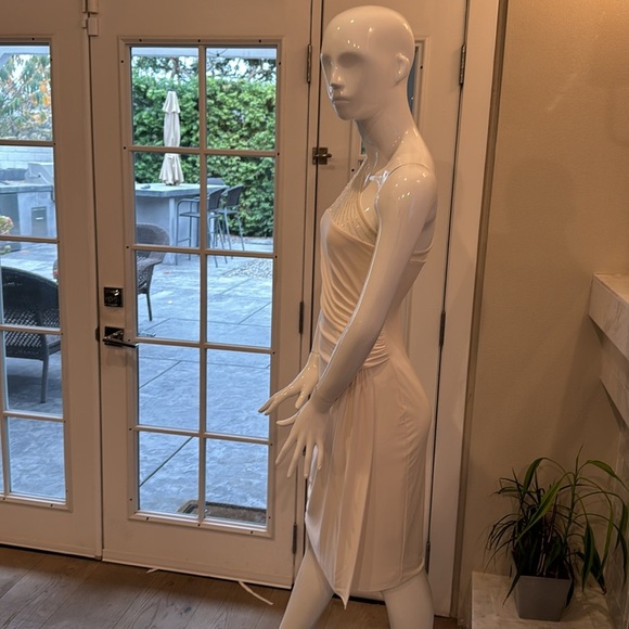 Lauren Ralph Lauren Evening and Cream & Silver One Soulder Jersey Dress Size 2 - Picture 4 of 13